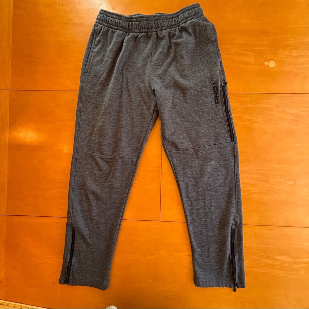 And I light grey M track running athletic pants